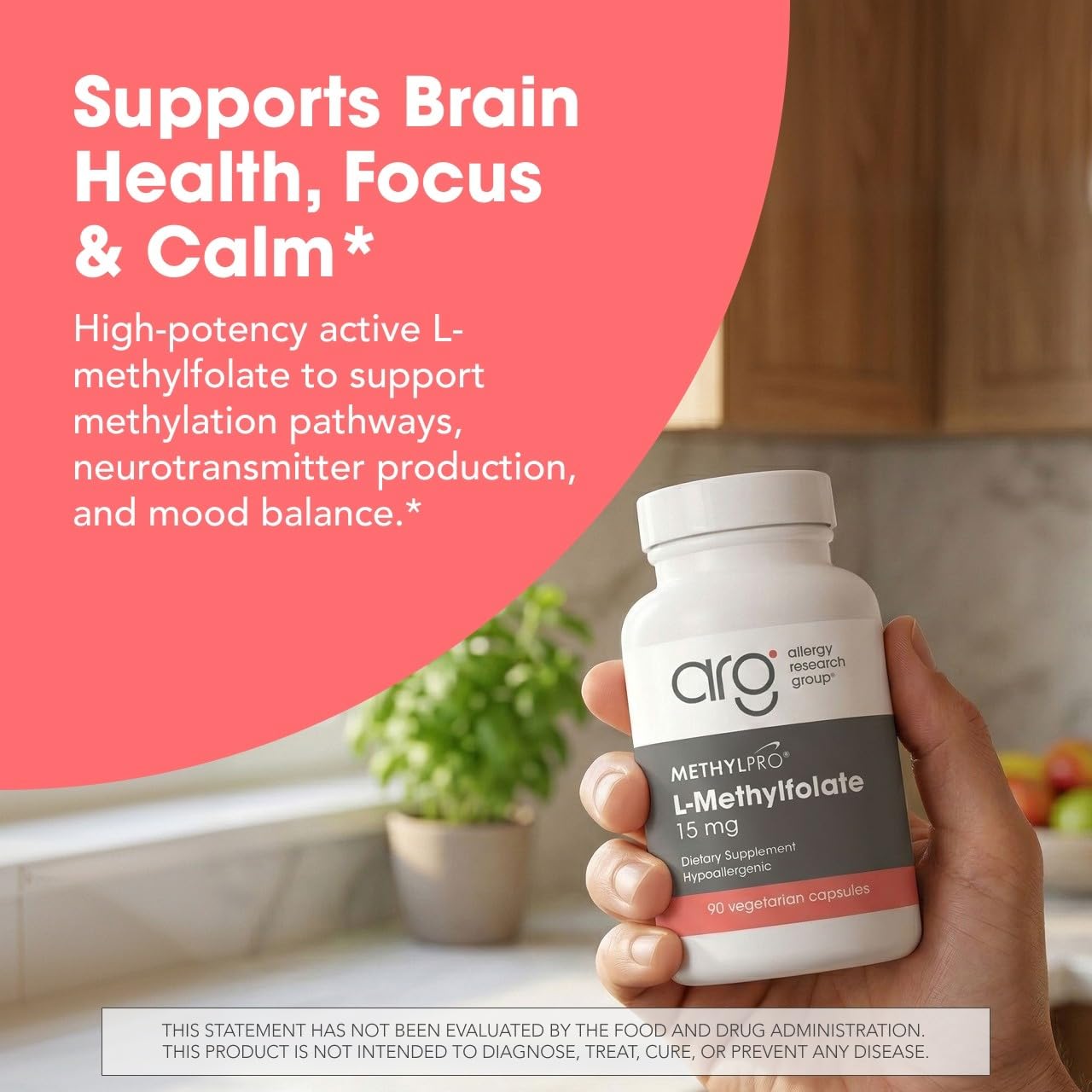 MethylPro detalle de etiqueta con información de 15 mg y pureza