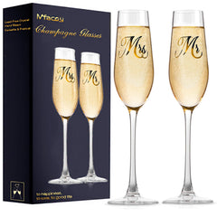 Mfacoy flautas frontal mostrando diseño Mr y Mrs y elegancia