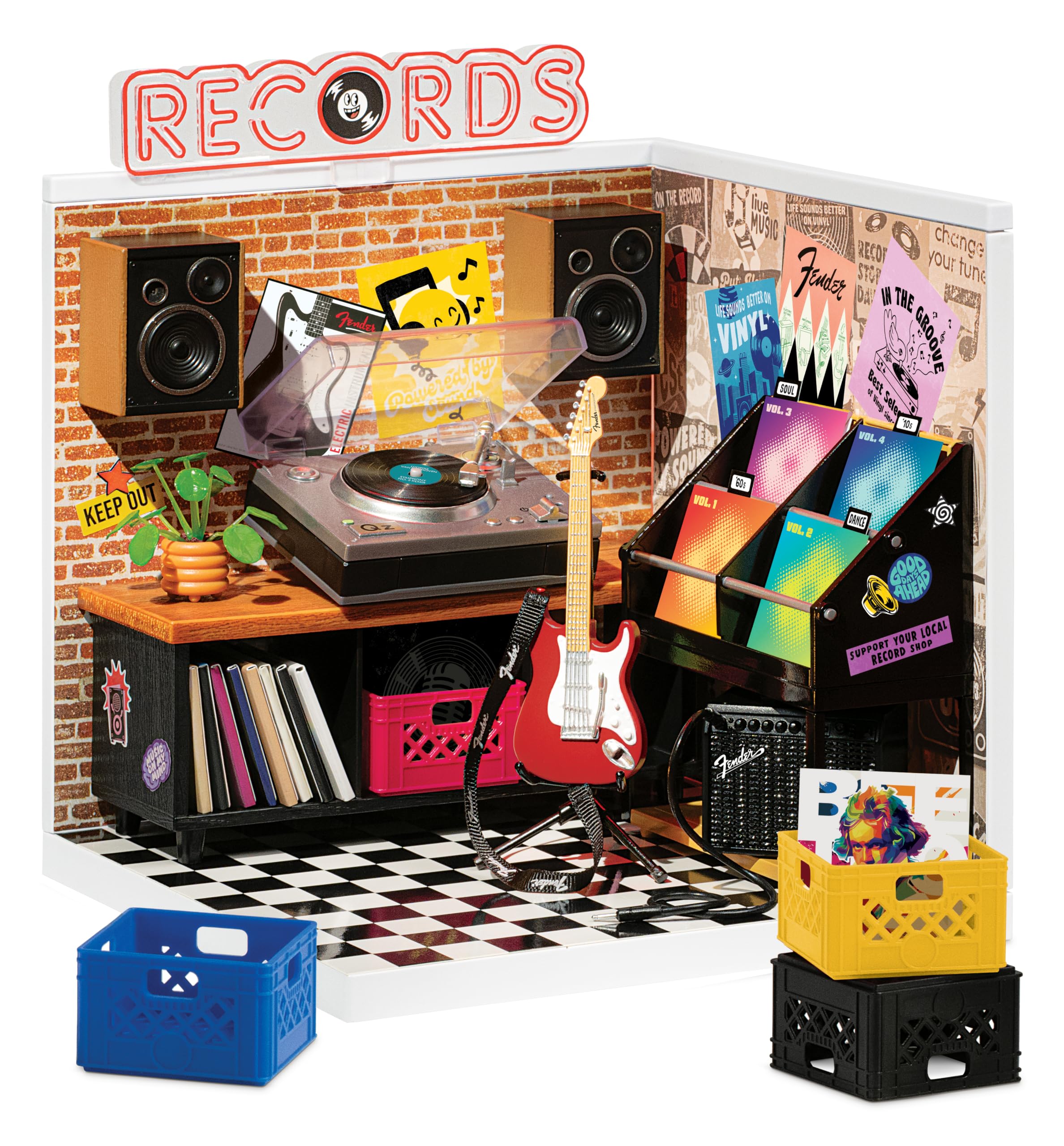 MGA's Miniverse accesorios con amplificador y estuche que enriquecen la escena musical