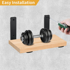 MHMYDZ soporte instalado con tablero de madera, sujeta estante con firmeza
