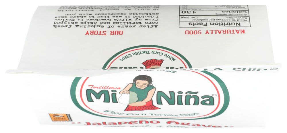 Mi Nina etiqueta de ingredientes y datos nutricionales claros