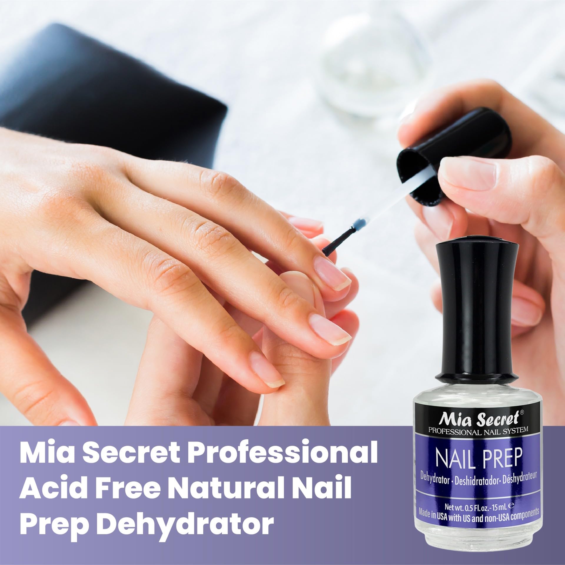 Mia Secret deshidratador con aplicador, práctico y de secado rápido
