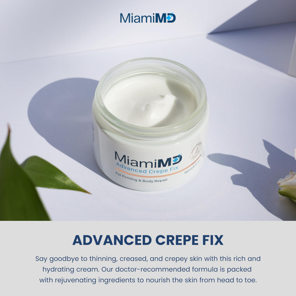 MiamiMD textura de la crema aplicada para hidratación ligera