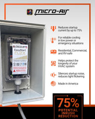 MICRO-AIR detalle de placa electrónica del EasyStart FLEX 398 que destaca control inteligente y protección
