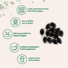 Micro Ingredients frasco abierto con cápsulas y aceite MCT visibles, fácil de tomar