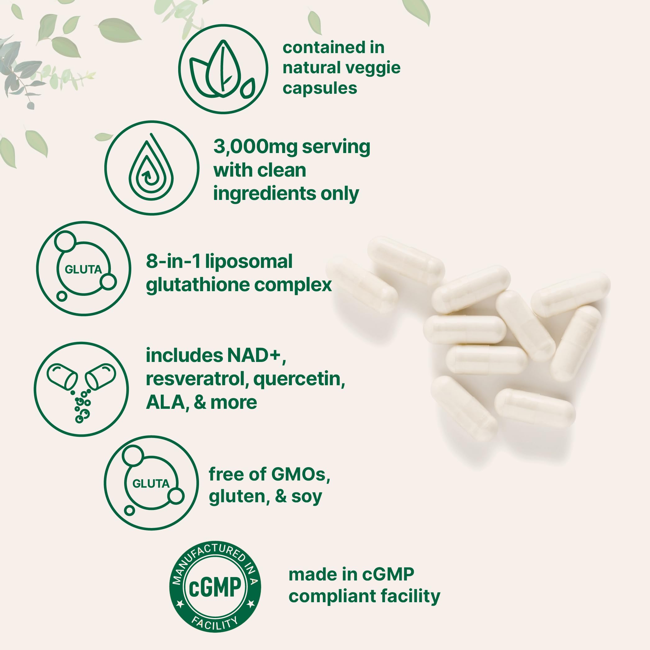 Micro Ingredients caja abierta con frasco y cápsulas, ideal para 40 servicios