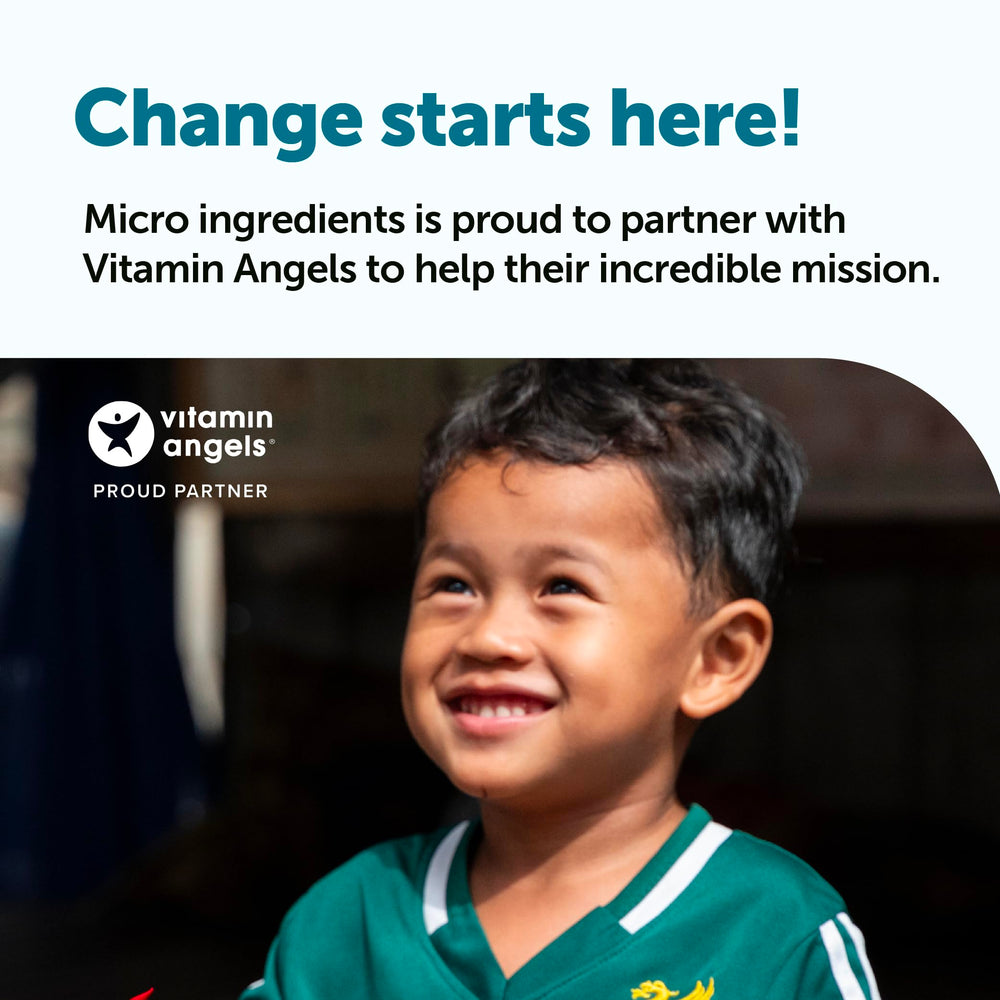 Micro Ingredients envase junto a regla para comparar tamaño y duración