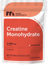 Micro Ingredients frente del empaque mostrando 500 g y marca, fácil identificación