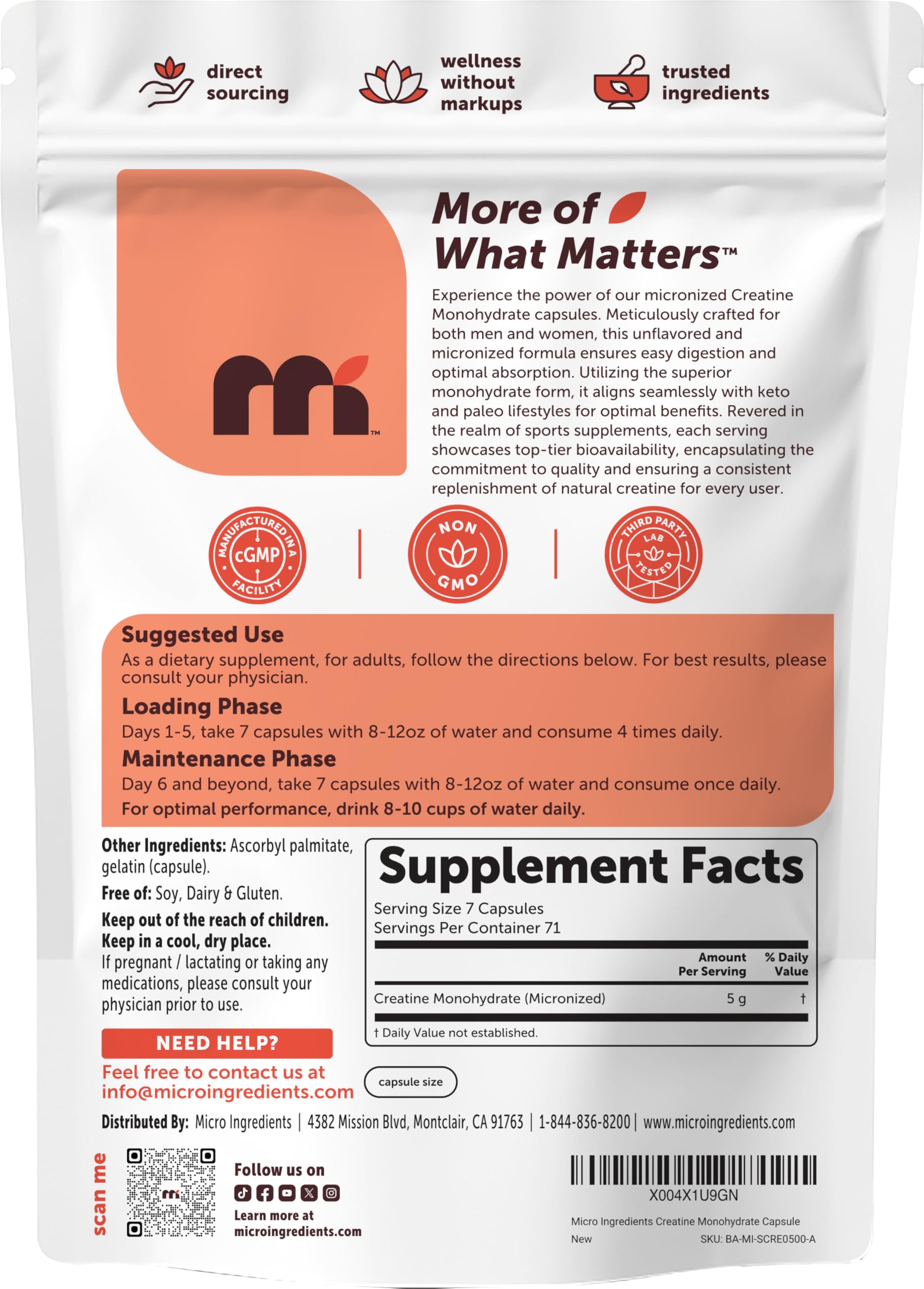 Micro Ingredients cápsulas junto a equipo de gym para uso práctico