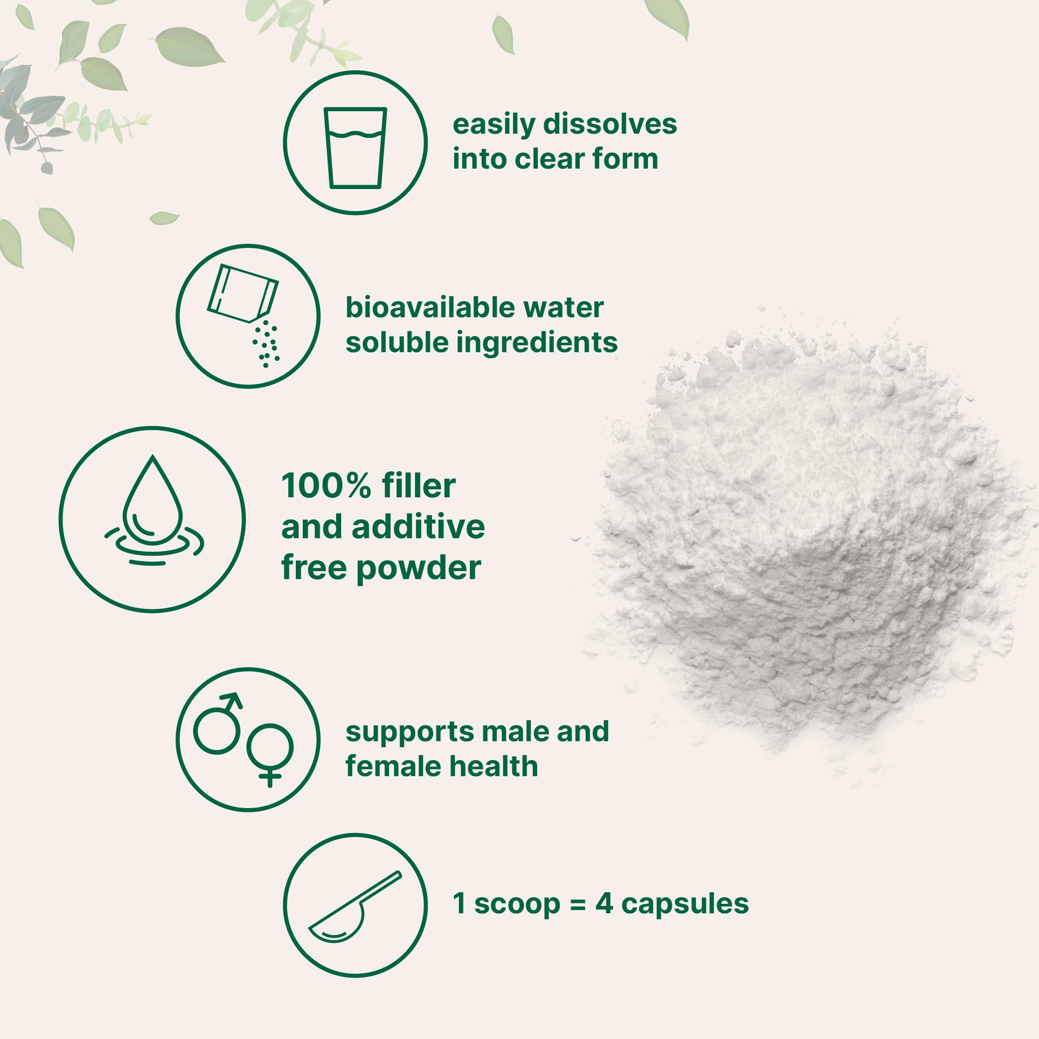 Micro Ingredients polvo disolviéndose en agua mostrando rápida solubilidad