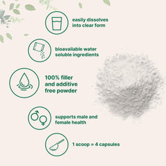 Micro Ingredients polvo disolviéndose en agua mostrando rápida solubilidad
