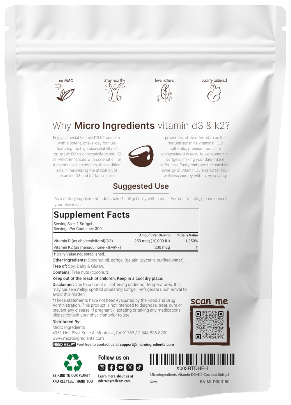 Micro Ingredients cápsula blanda en primer plano fácil de tragar y textura suave