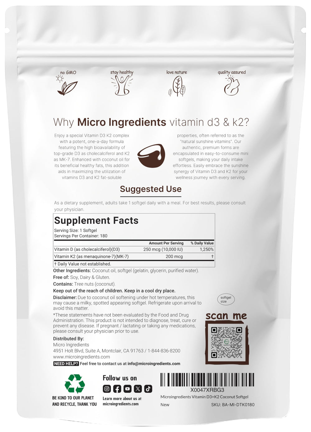 Micro Ingredients primer plano de softgel brillante con aceite MCT para mejor absorción