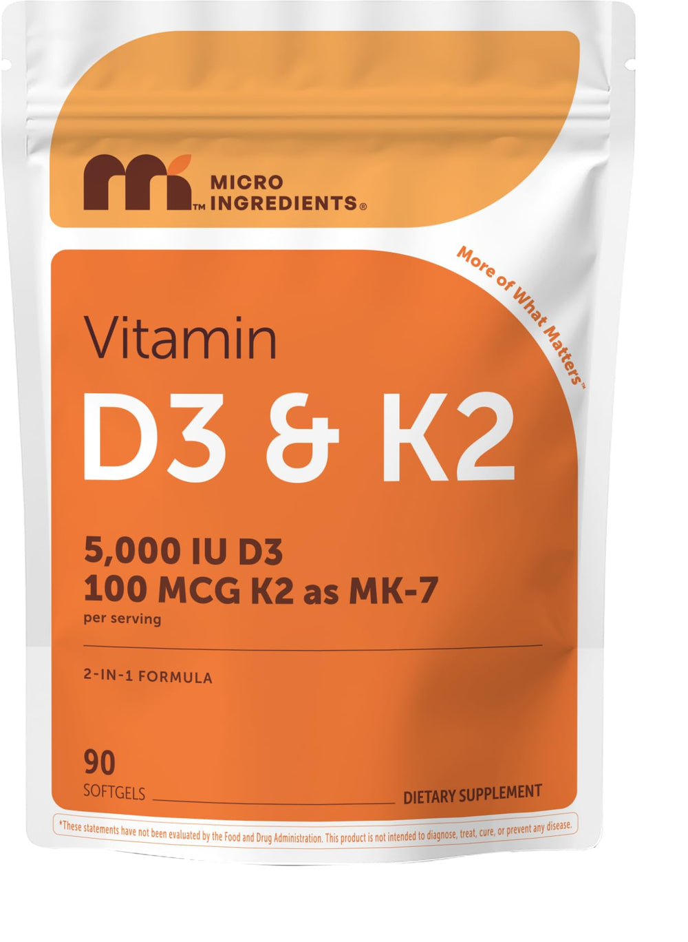 Micro Ingredients frasco frontal mostrando 90 softgels y etiqueta clara