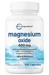 Micro Ingredients frasco frontal mostrando etiqueta clara y beneficio de concentración
