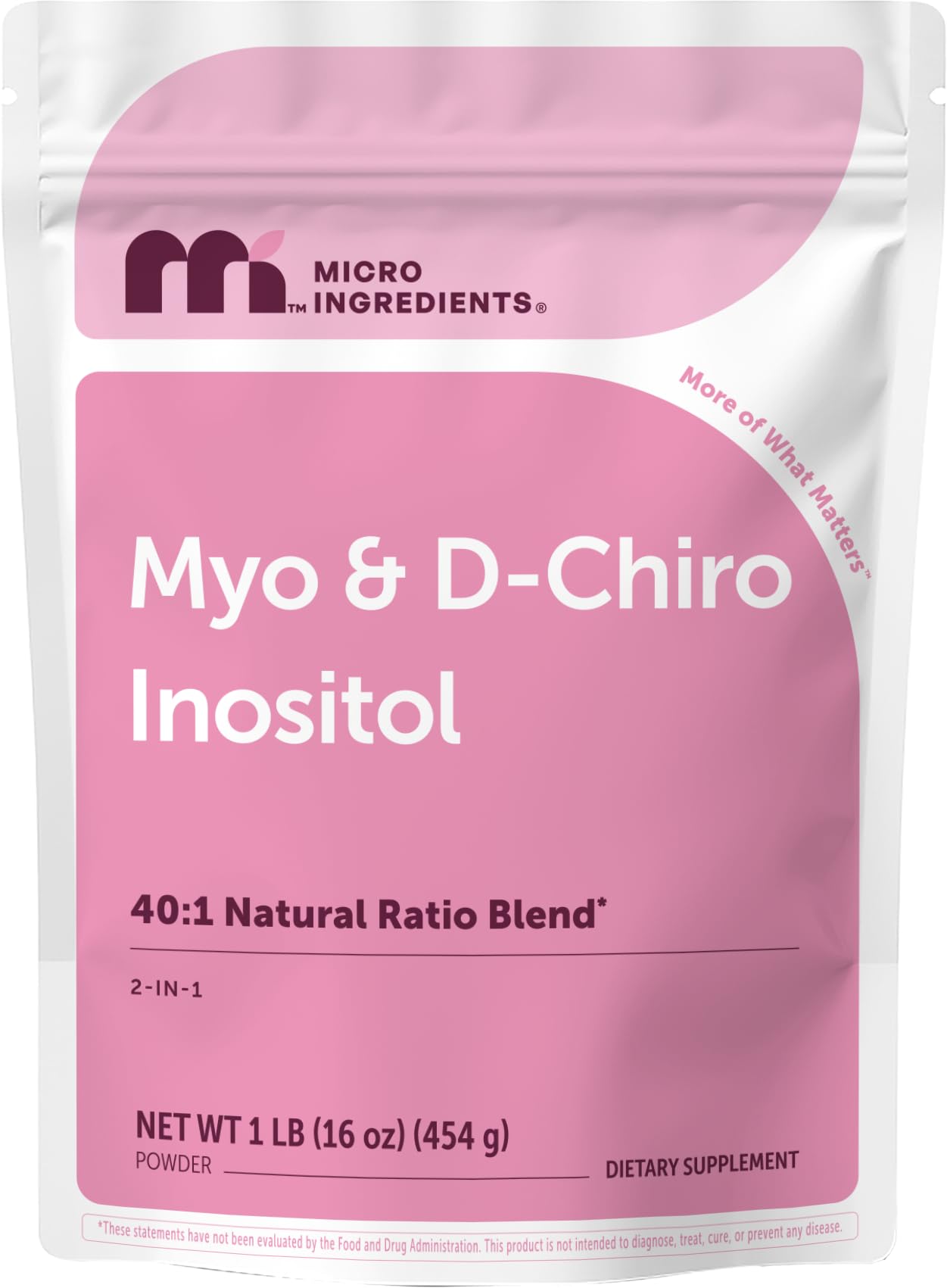 Micro Ingredients empaque frontal mostrando la bolsa y beneficios claros