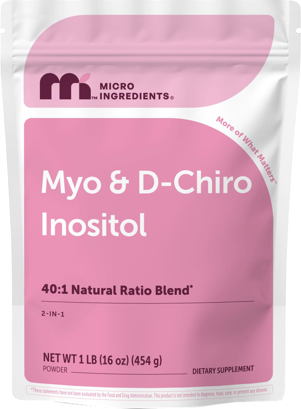 Micro Ingredients empaque frontal mostrando la bolsa y beneficios claros