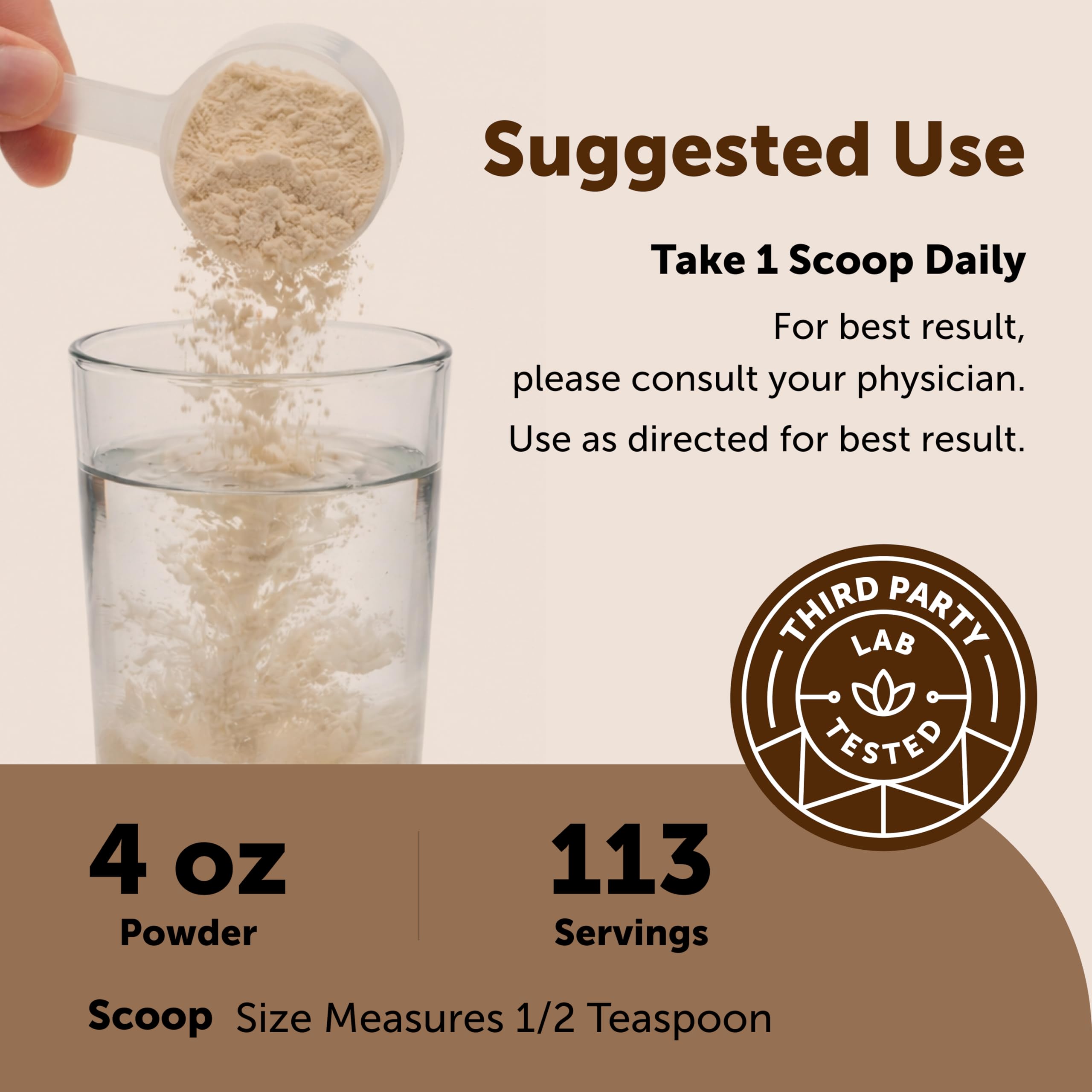 Micro Ingredients polvo de ginseng disuelto en taza, visual de uso en bebida caliente