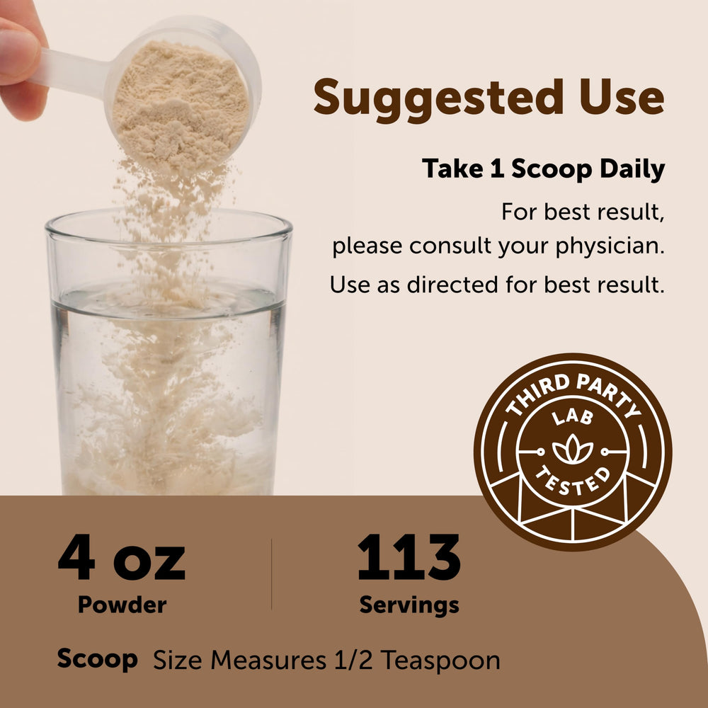 Micro Ingredients polvo de ginseng disuelto en taza, visual de uso en bebida caliente