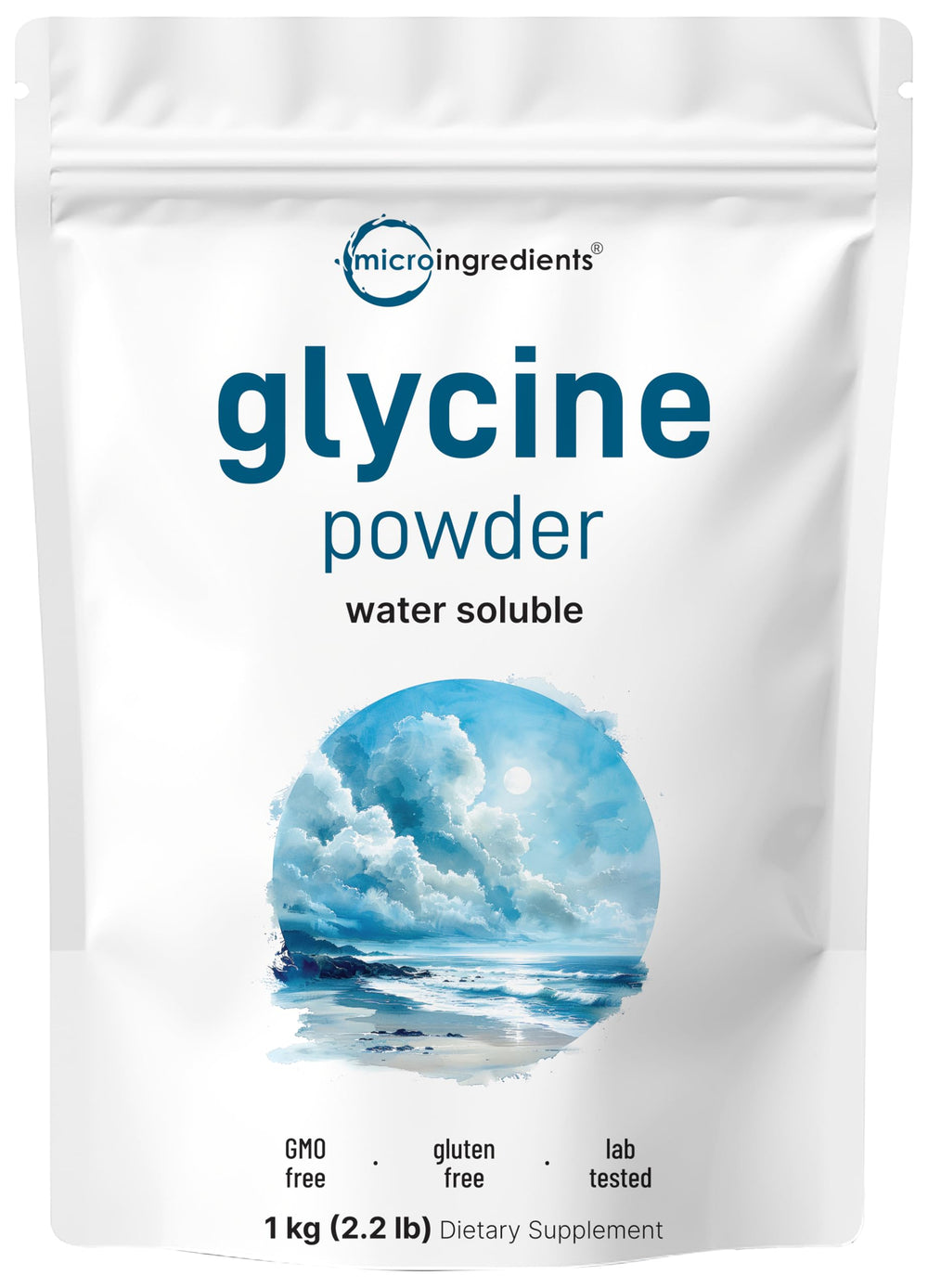 Micro Ingredients empaque frontal mostrando bolsa de 1 kg y beneficio de suministro prolongado