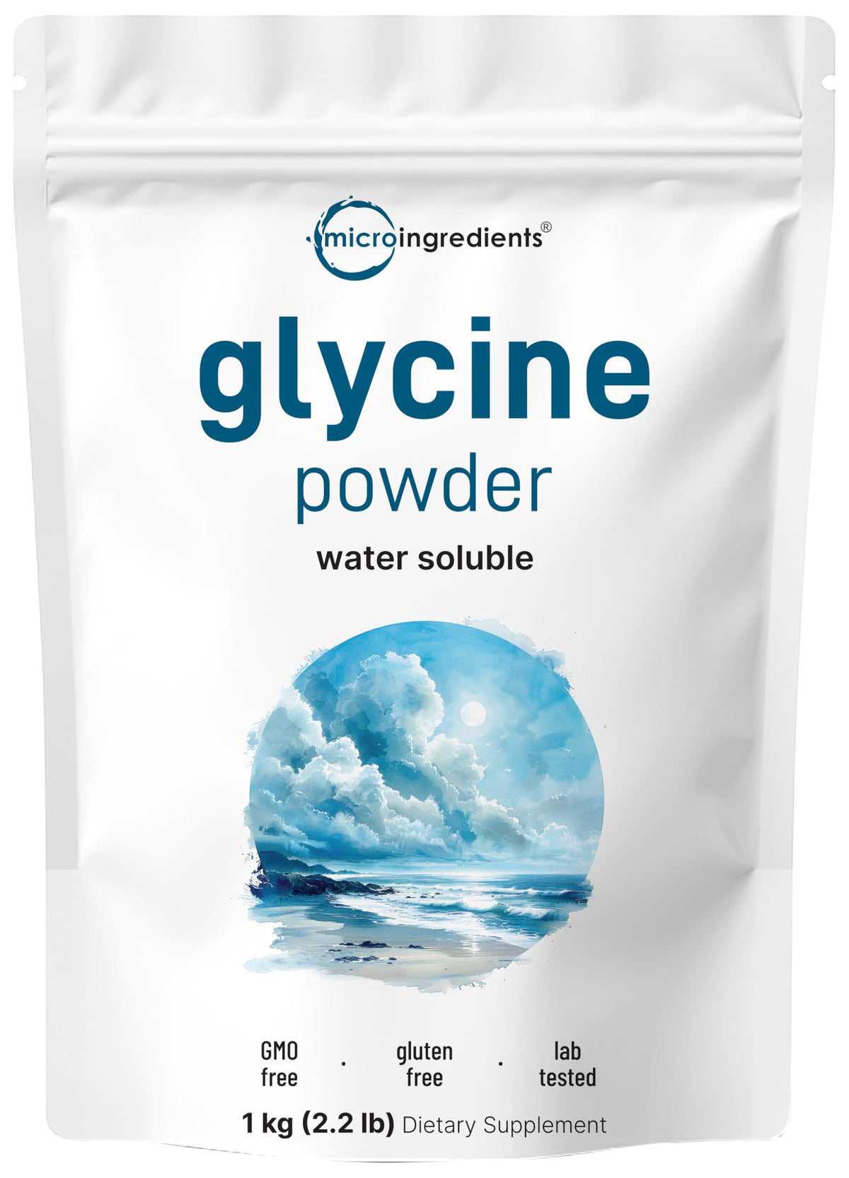Micro Ingredients empaque frontal mostrando bolsa de 1 kg y beneficio de suministro prolongado