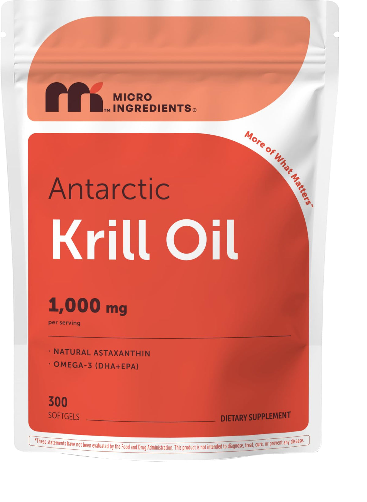 Micro Ingredients frasco frontal mostrando 300 softgels y etiqueta informativa