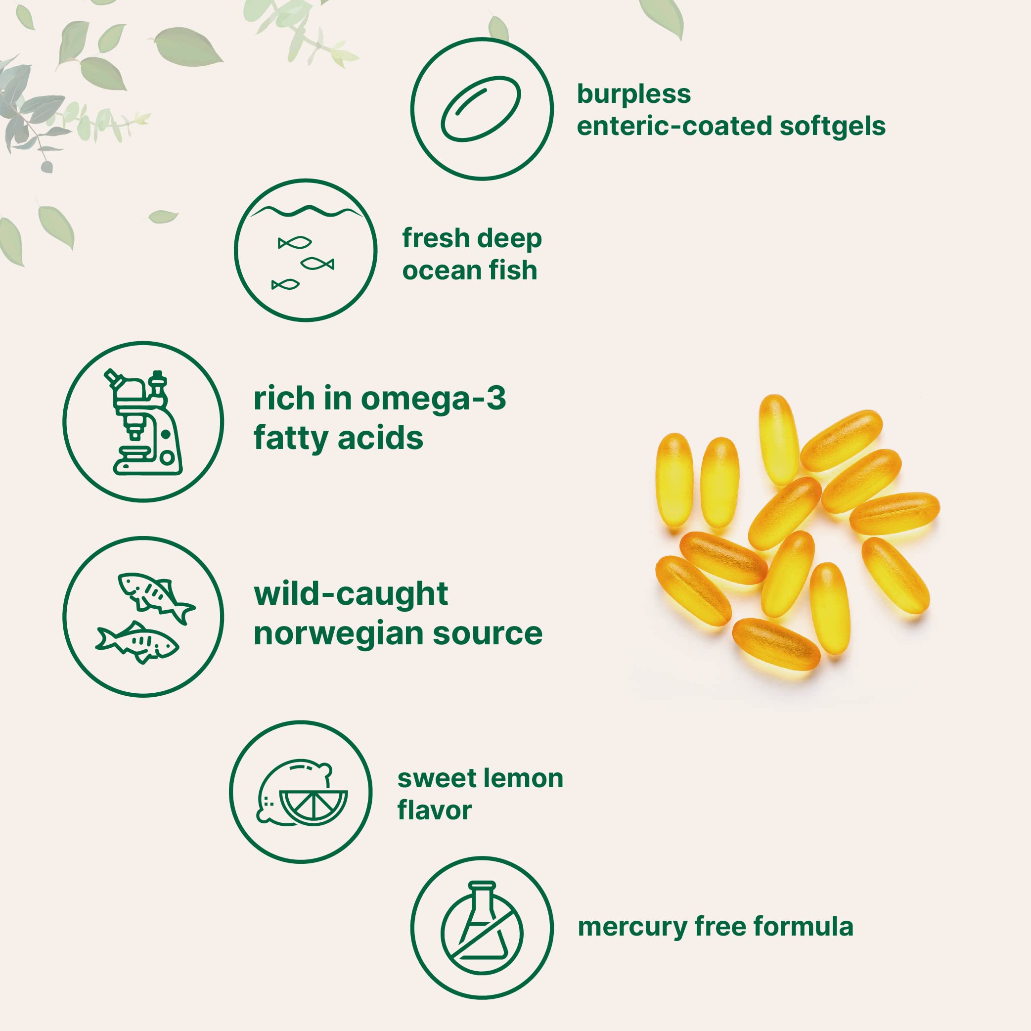 Micro Ingredients cápsulas en mano ilustrando tamaño y facilidad de consumo