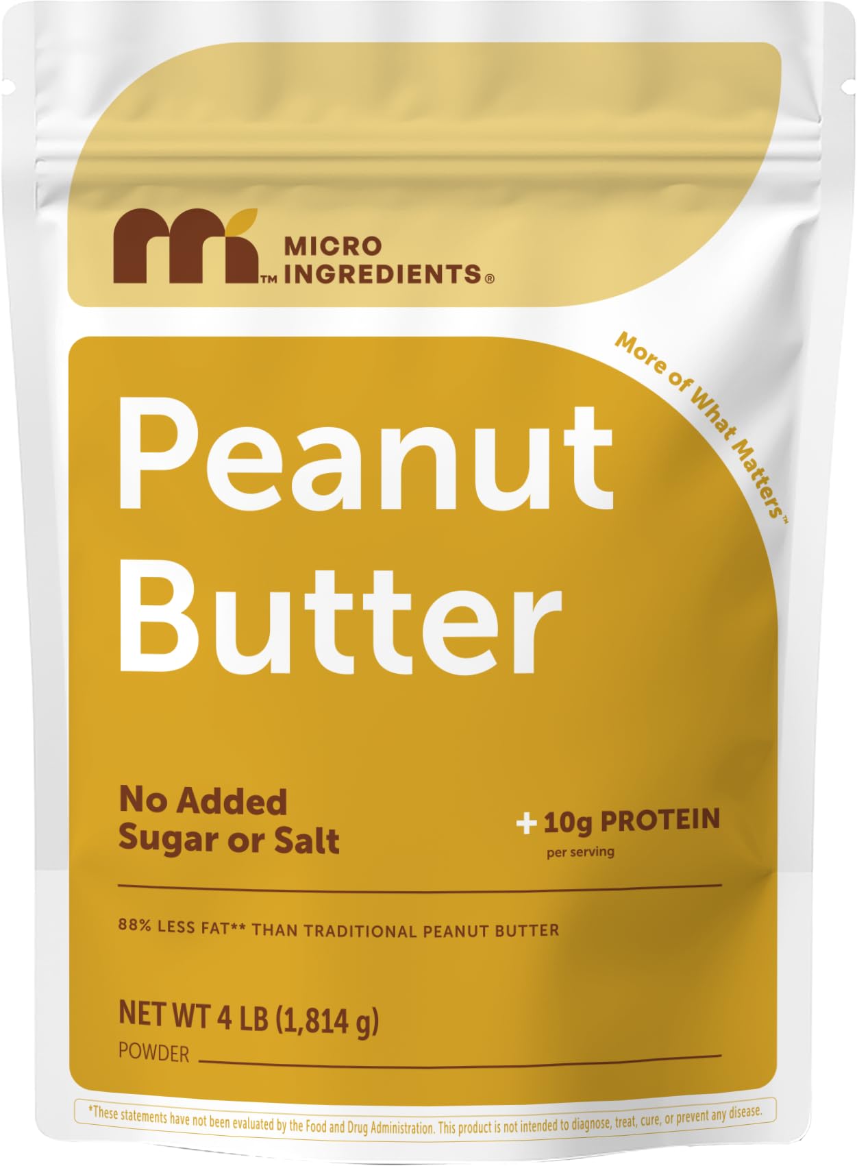 Micro Ingredients frente del empaque mostrando producto y volumen nutritivo