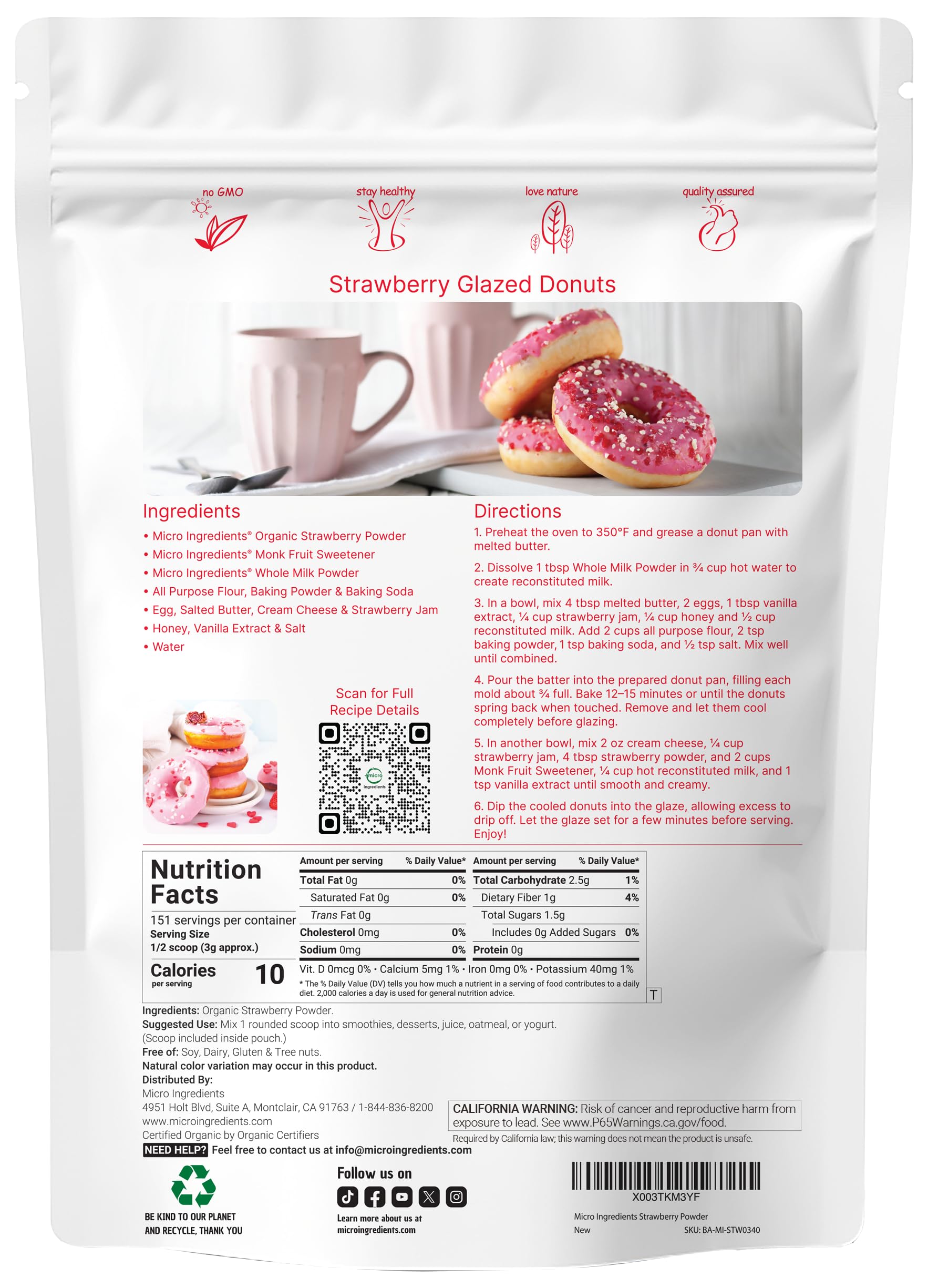 Micro Ingredients primer plano de textura del polvo resaltando intensidad de sabor