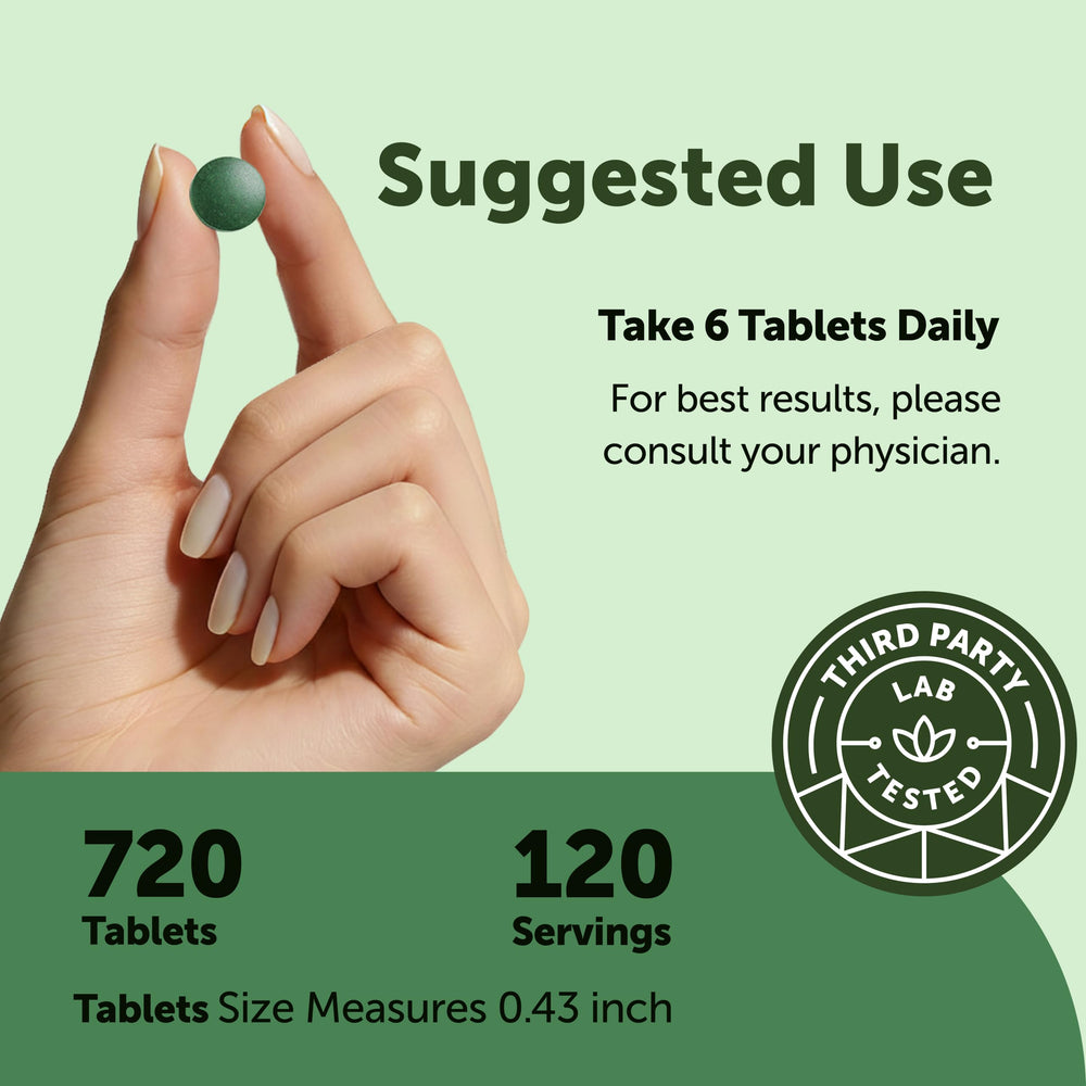 Micro Ingredients tabletas junto a un vaso de agua demostrando cómo tomarlas