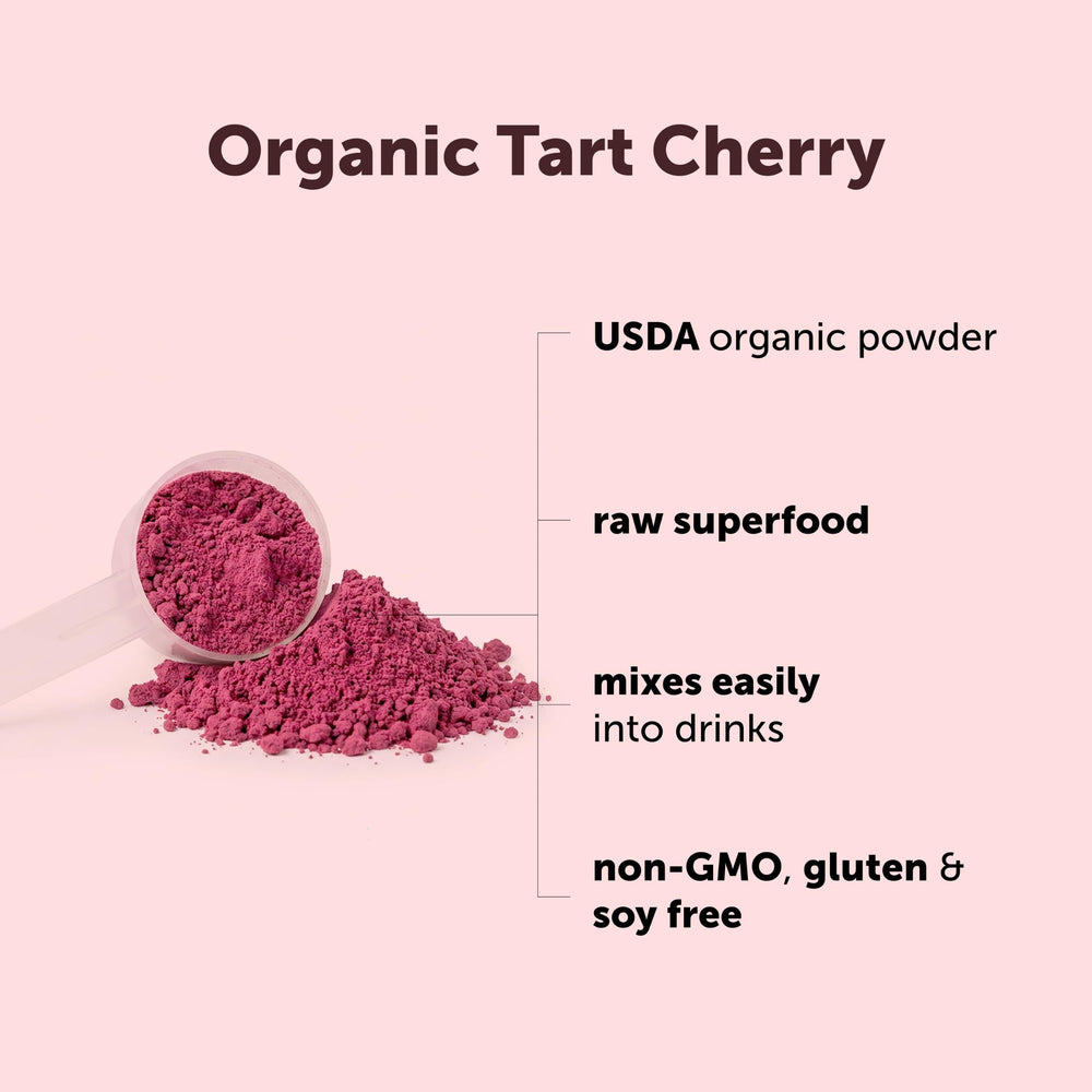 Micro Ingredients primer plano de la textura fina del polvo de cereza ácido