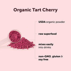 Micro Ingredients primer plano de la textura fina del polvo de cereza ácido