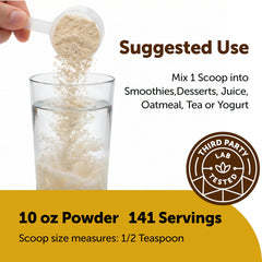 Micro Ingredients polvo mezclado en batido realzando sabor cítrico y frescura