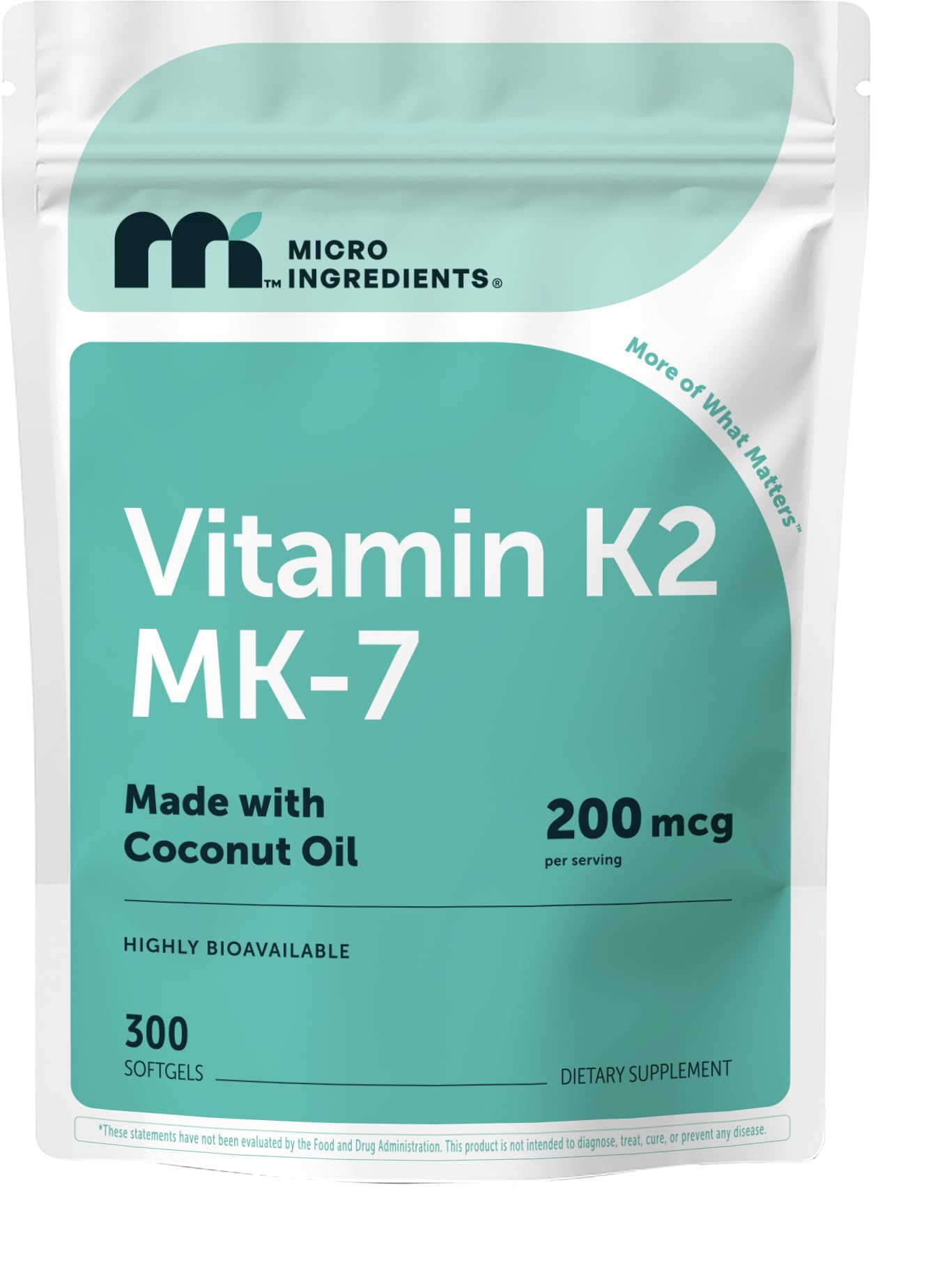 Micro Ingredients frasco frontal del producto mostrando 300 softgels y beneficios