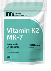 Micro Ingredients frasco frontal del producto mostrando 300 softgels y beneficios