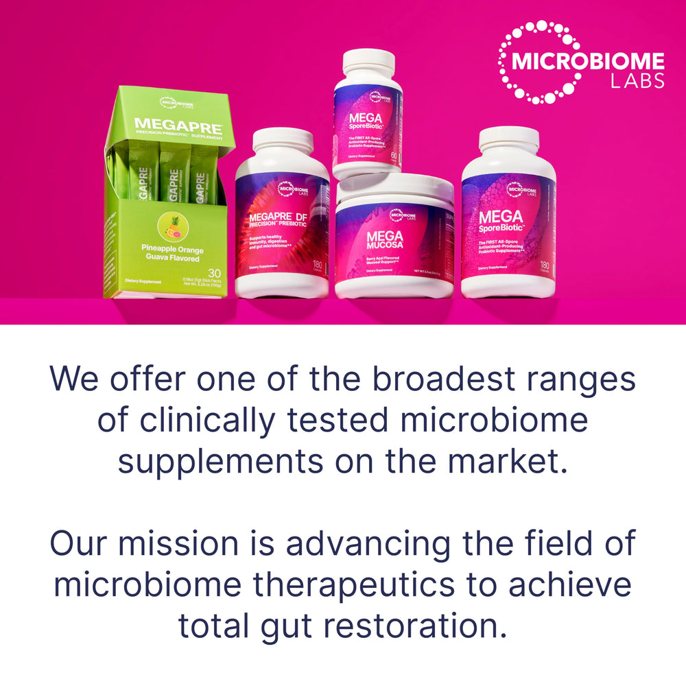 Microbiome Labs gominola junto a moneda mostrando escala y porción