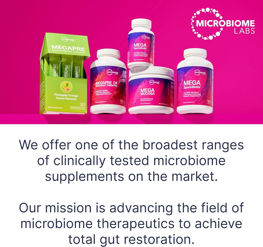 Microbiome Labs HU58 empaque abierto con cápsulas visibles y conveniencia