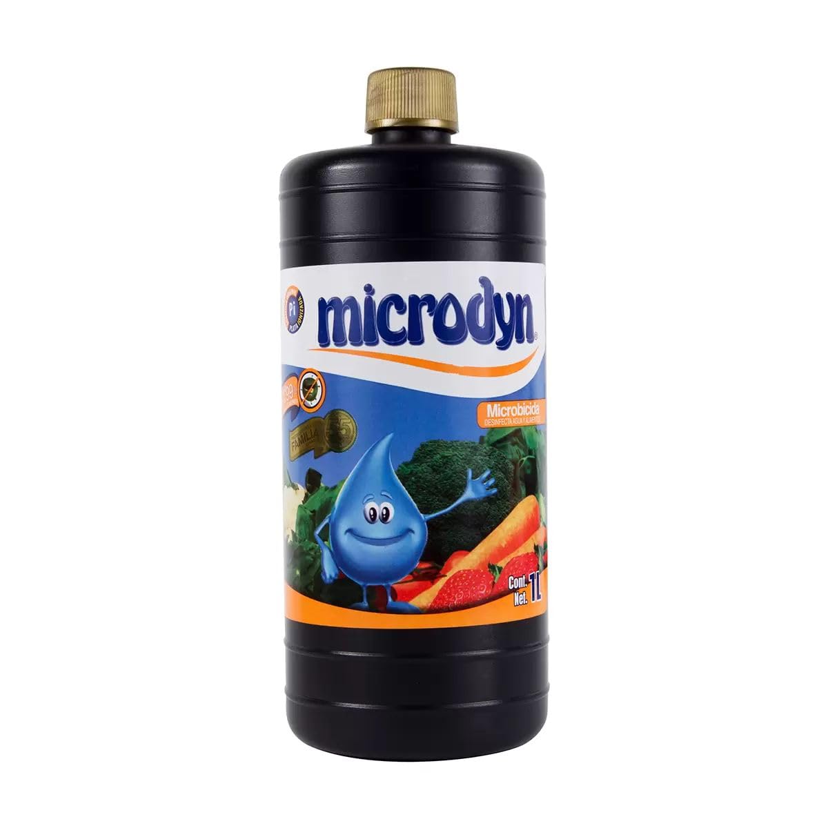 Microdyn botella frontal 1000ml mostrando el envase y uso seguro