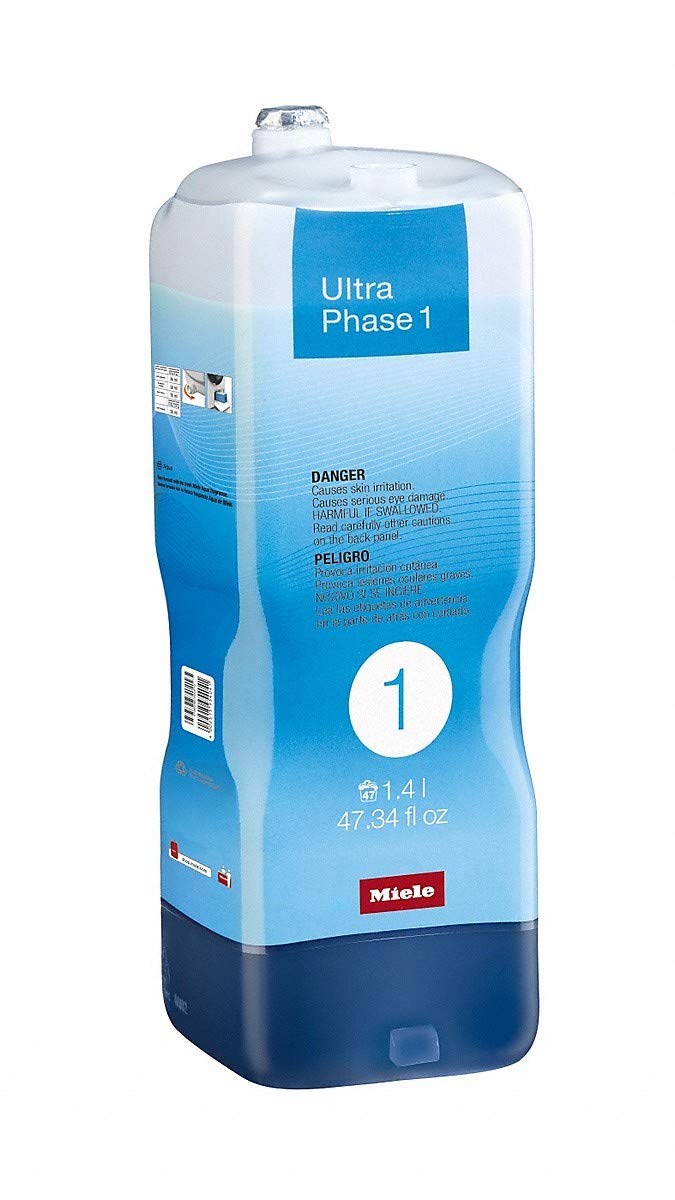Miele UltraPhase detalle del dispensador y textura del líquido, fácil dosificación