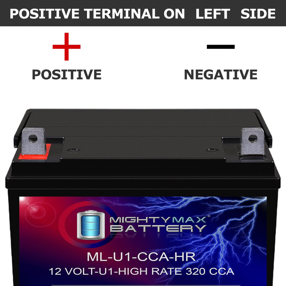 Mighty Max Battery instalada en cortacésped demostrando arranque confiable en campo