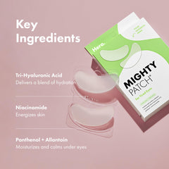 Mighty Patch comparación de tamaño con un dedo, ajuste contorneado seguro