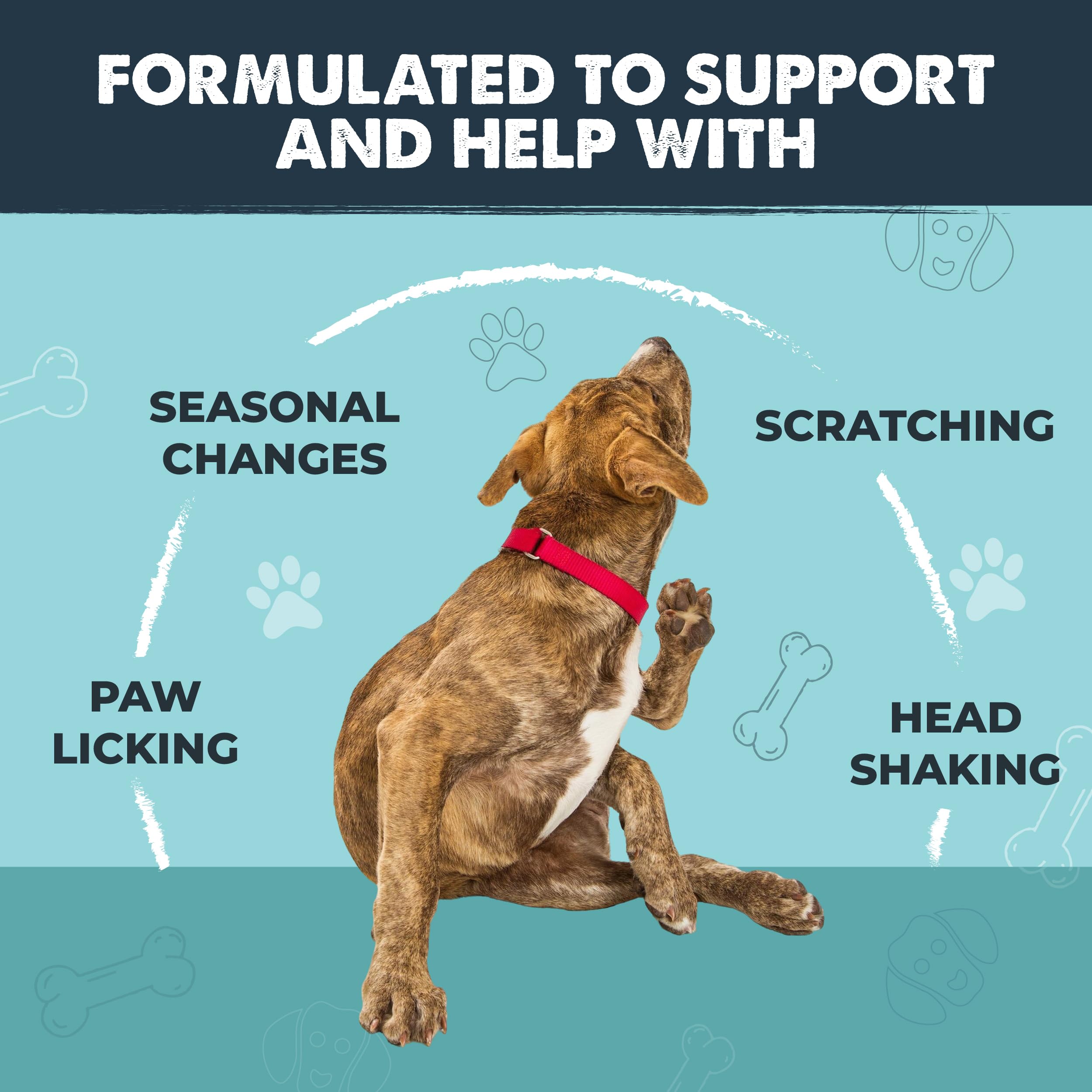 Mighty Paw ingredientes clave omega-3 quercetina cúrcuma para soporte