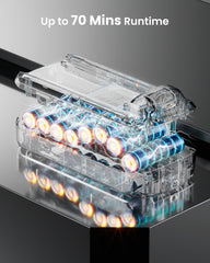 Migusky panel LED táctil mostrando modos y alertas para control rápido