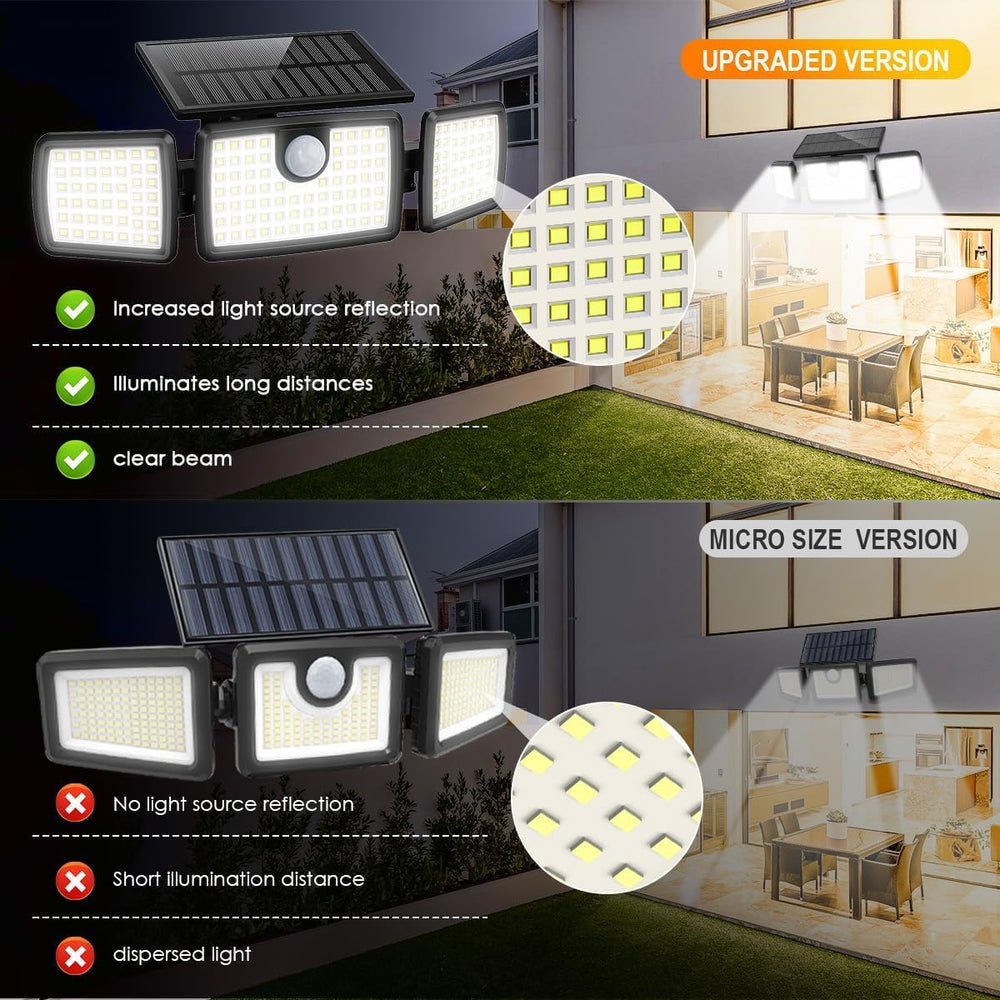MIHANI luz en uso iluminando patio nocturno con seguridad