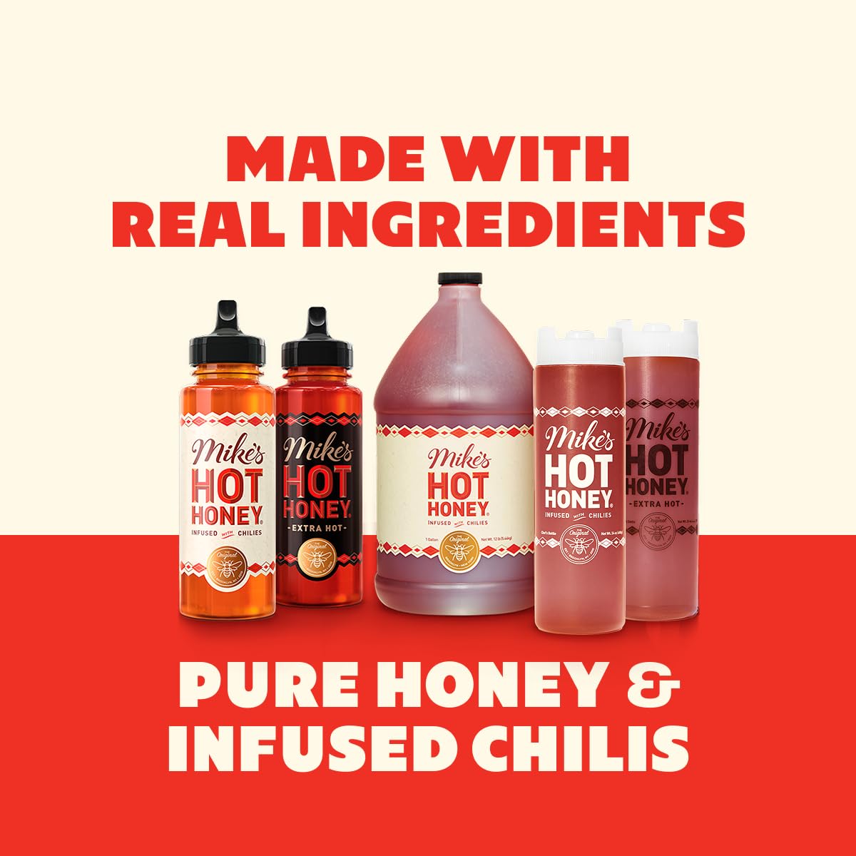 Mike's Hot Honey pack de dos botellas, suministro ideal para uso doméstico y profesional