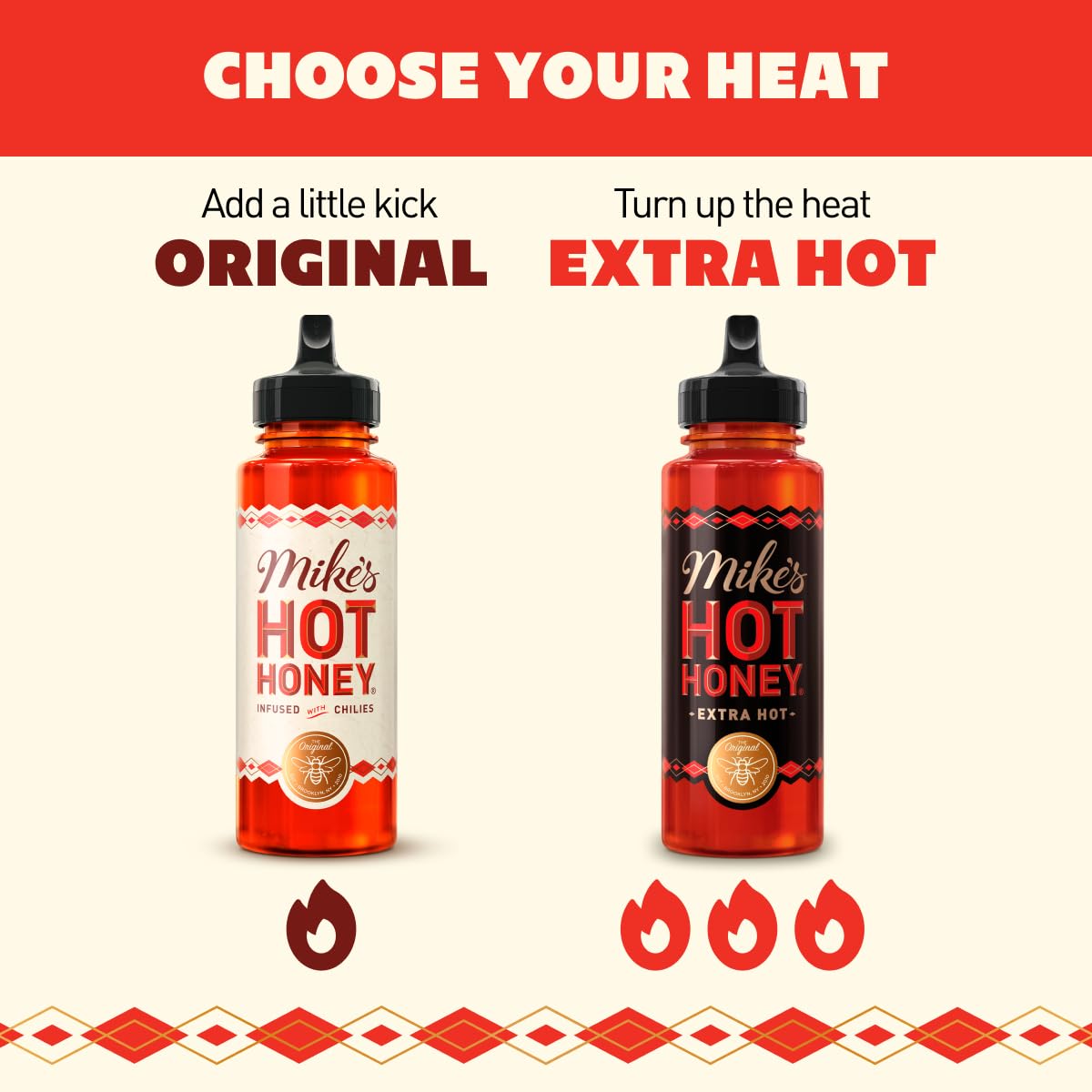 Mike's Hot Honey etiqueta en primer plano, informa ingredientes naturales y certificación