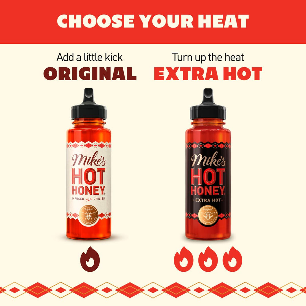 Mike's Hot Honey etiqueta en primer plano, informa ingredientes naturales y certificación