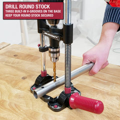 Milescraft DrillMate primer plano de bujes guía con control de precisión