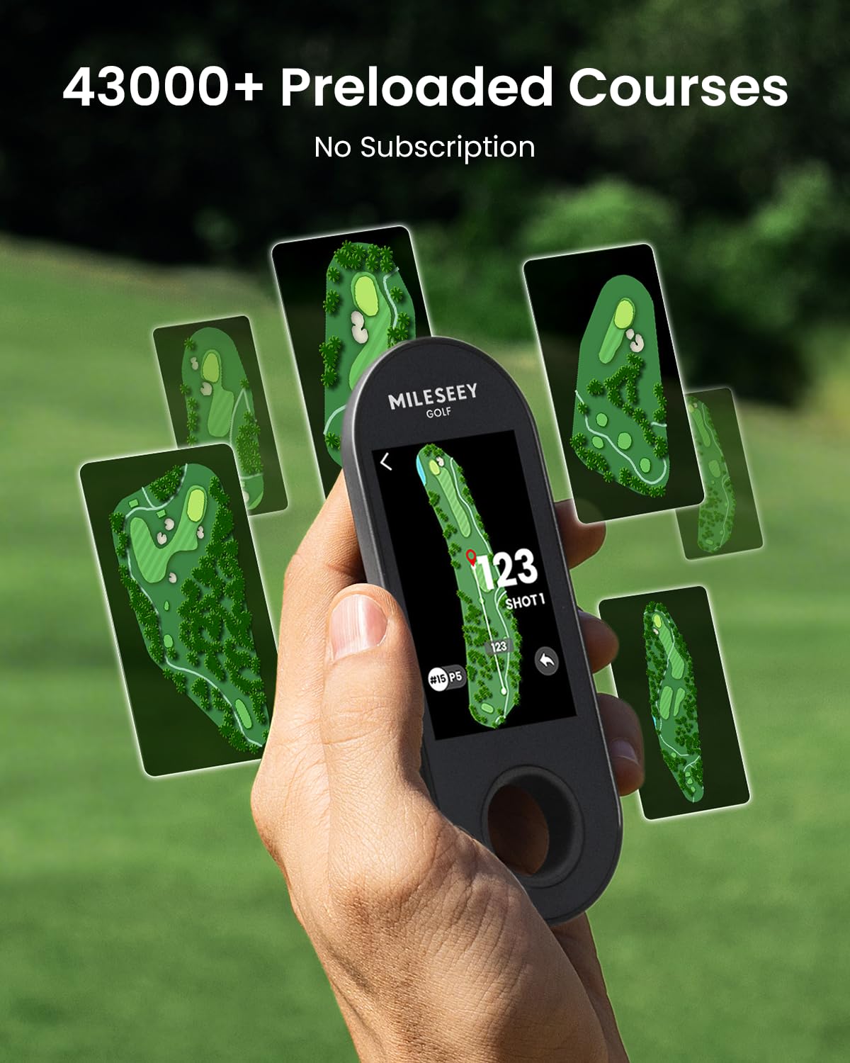 MiLESEEY handheld GPS desmontable usado como mando y rangefinder portátil