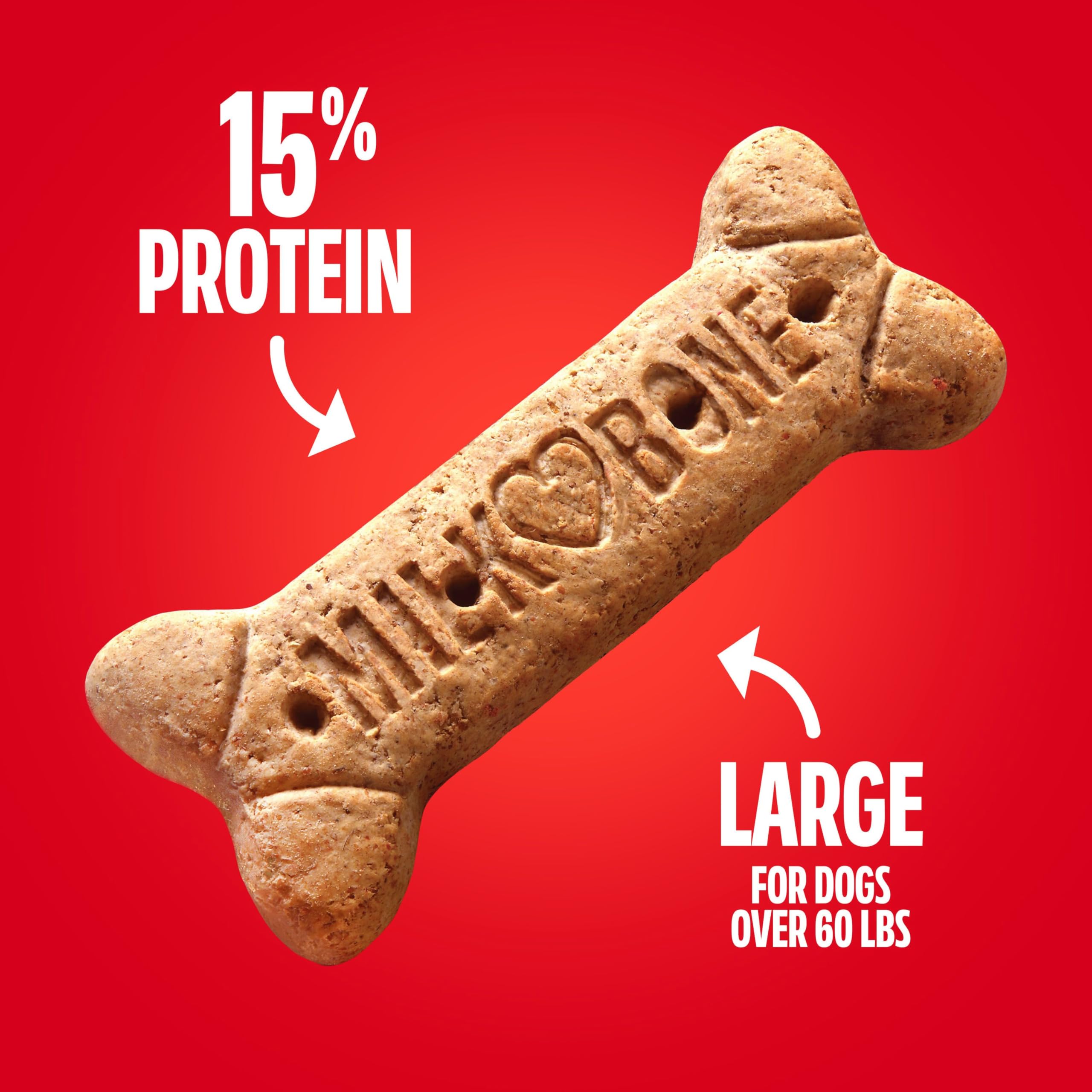 Milk-Bone details de ingredientes y vitaminas añadidas beneficios